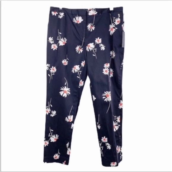 TOMMY HILFIGER Radcliffe slim-leg daisy pants NEW - Picture 2 of 10